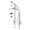 Aqua Vintage CCK8101DKL Freestanding Tub Faucet with Supply Line, Stop Valve, Polished Chrome CCK8101DKL - alternate 1